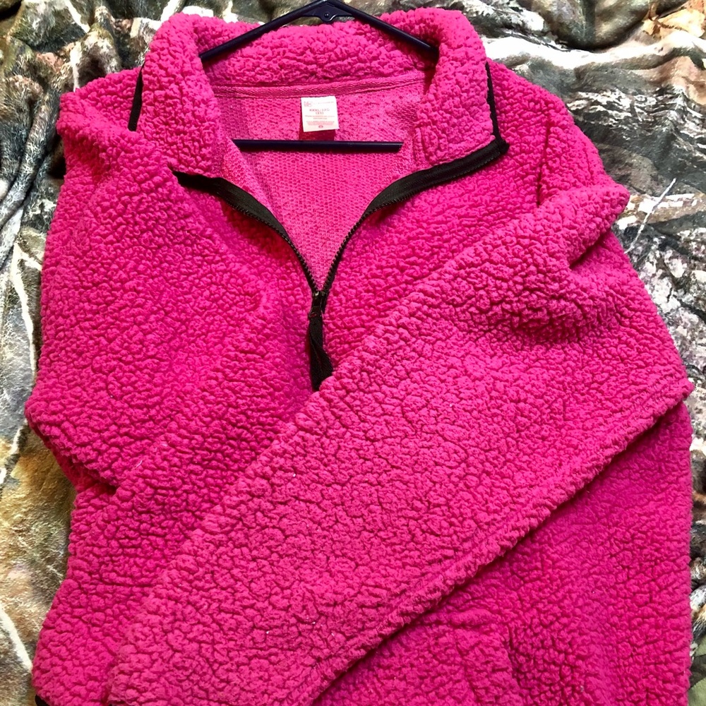 Pink Sherpa Fleece Sweatshirt very warm 3XL